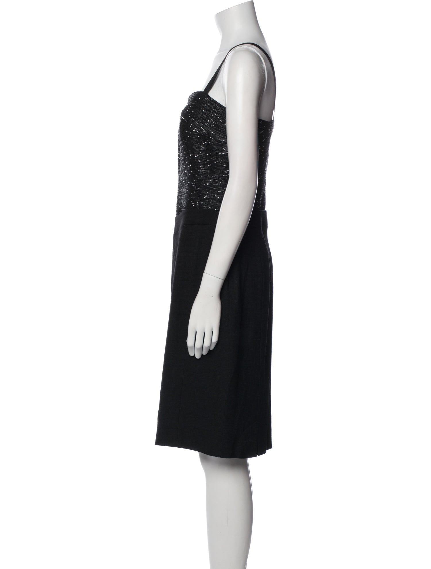 Escada Square Neckline Knee-Length Dress