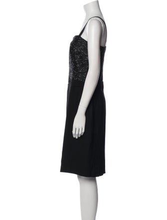 Escada Square Neckline Knee-Length Dress