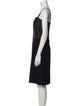 Escada Square Neckline Knee-Length Dress
