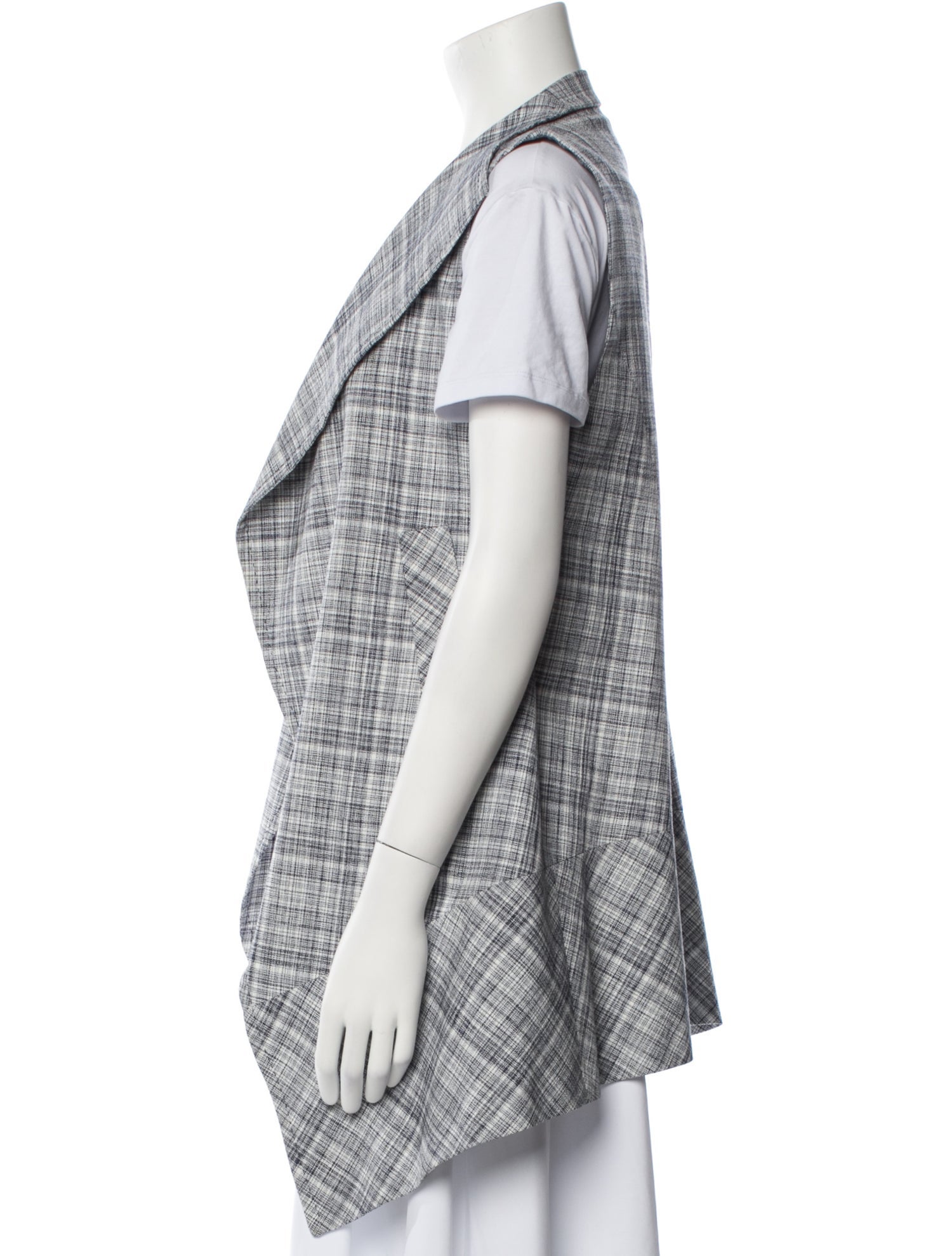 Escada Plaid Print Vest