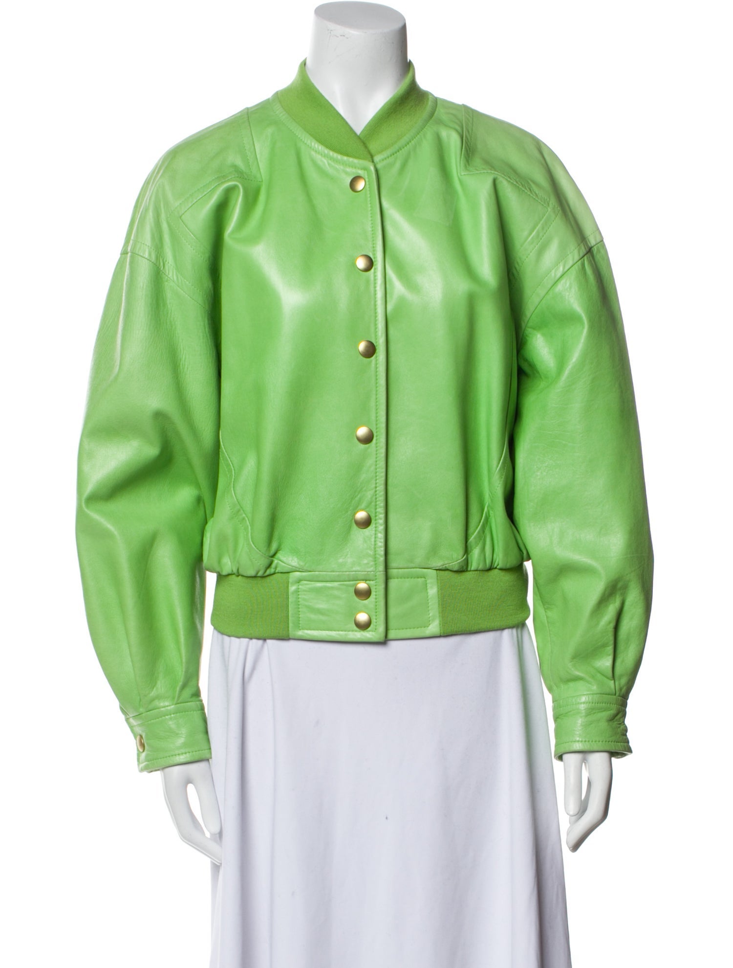 Escada Leather Bomber Jacket
