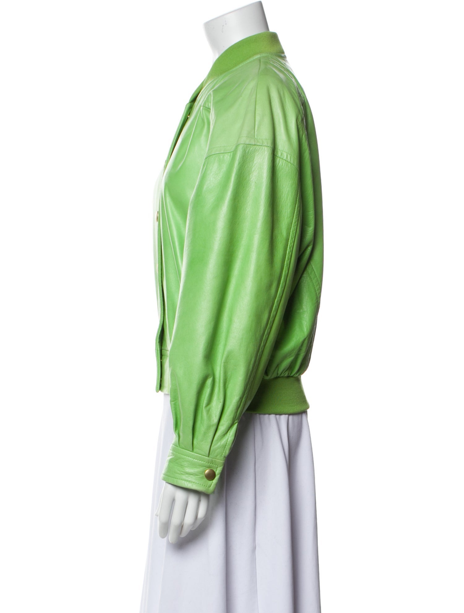 Escada Leather Bomber Jacket