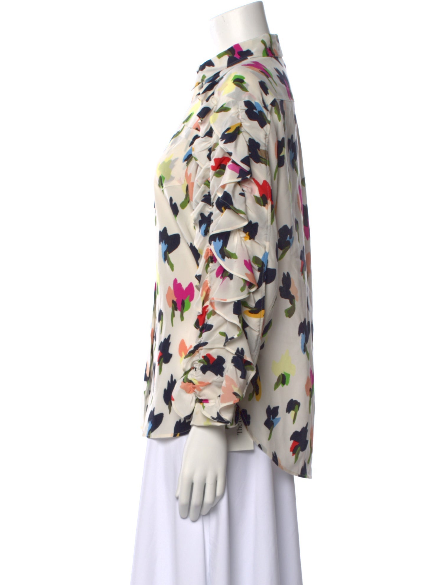 Escada Silk Printed Button-Up Top