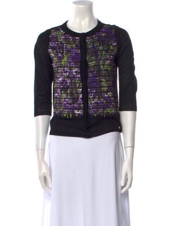 Escada Printed Crew Neck Sweater