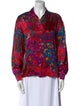 Escada Silk Printed Button-Up Top