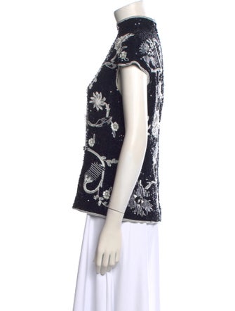 Escada Silk Floral Print Blouse