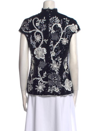 Escada Silk Floral Print Blouse