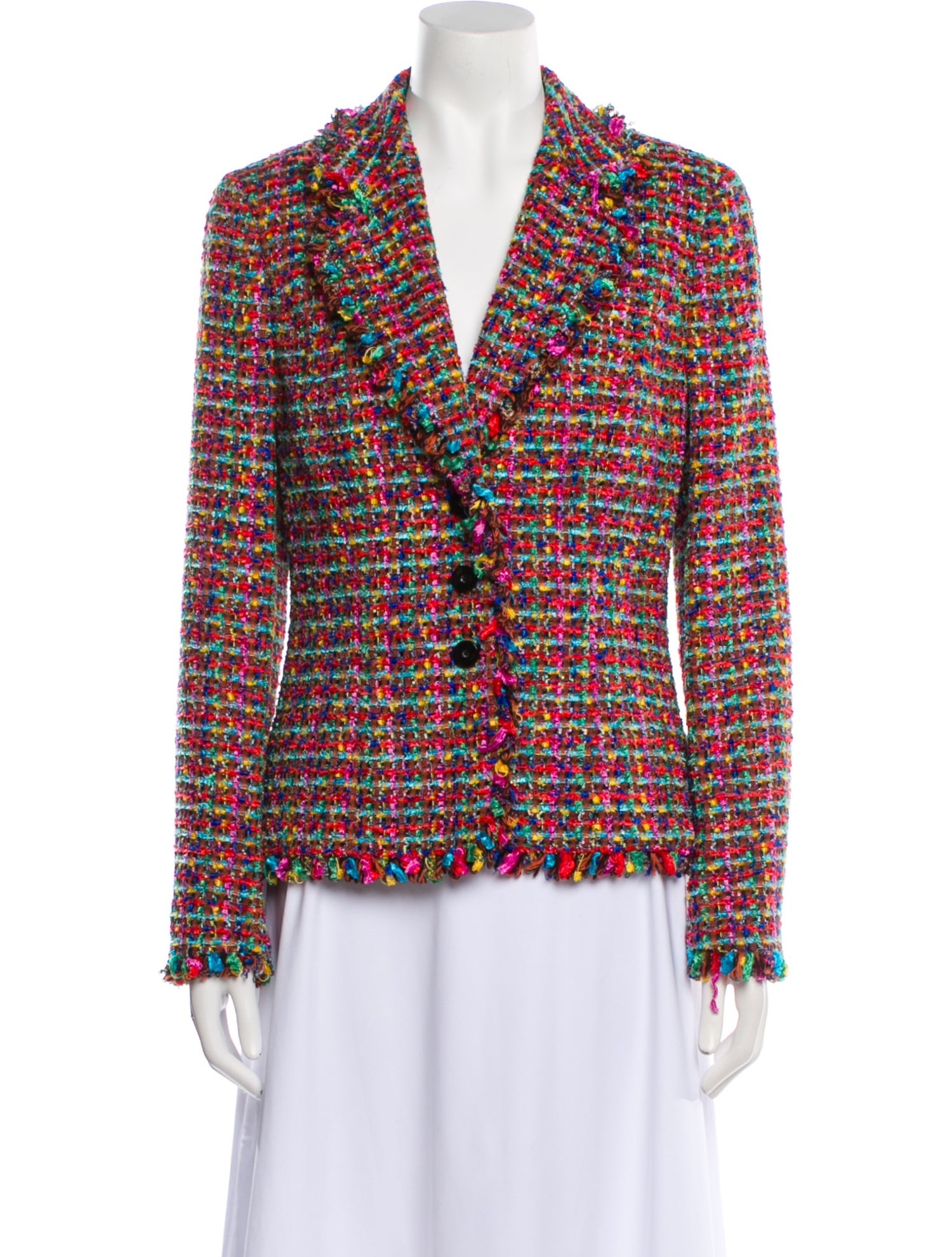 Escada Plaid Print Blazer