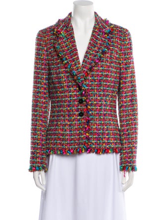Escada Plaid Print Blazer