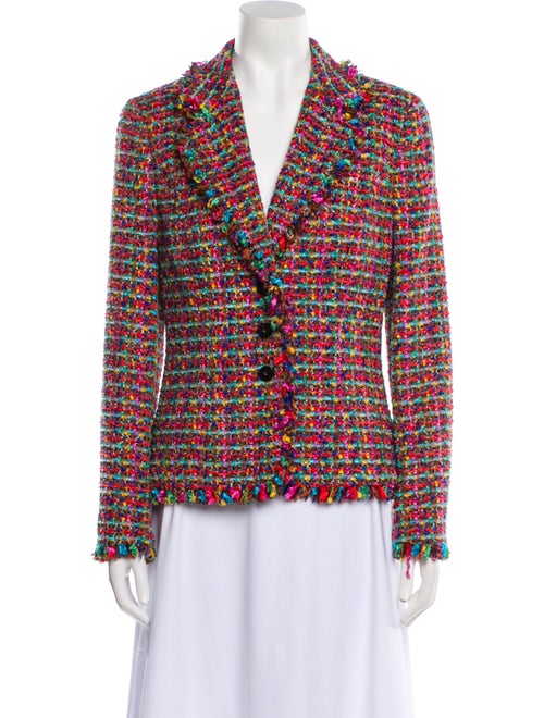 Escada Plaid Print Blazer