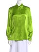 Escada Silk Long Sleeve Button-Up Top
