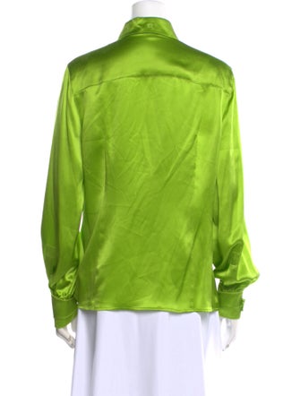 Escada Silk Long Sleeve Button-Up Top