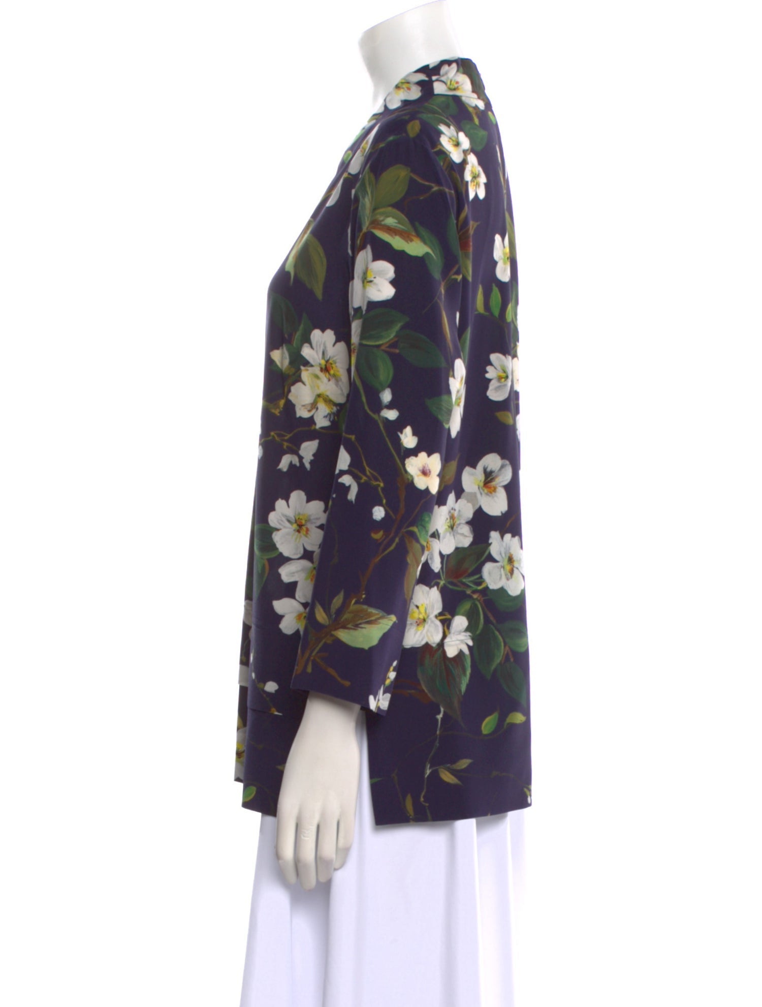 Escada Silk Floral Print Blouse