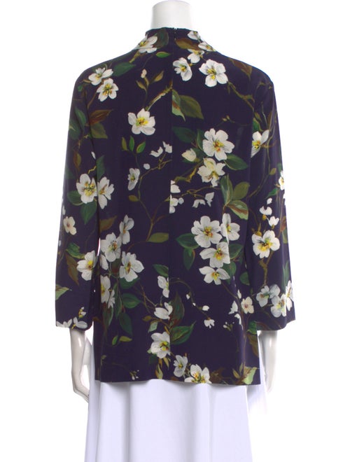 Escada Silk Floral Print Blouse