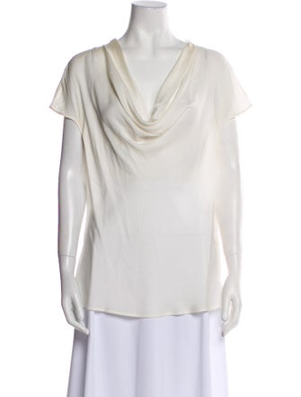 Escada Silk Cowl Neck Blouse