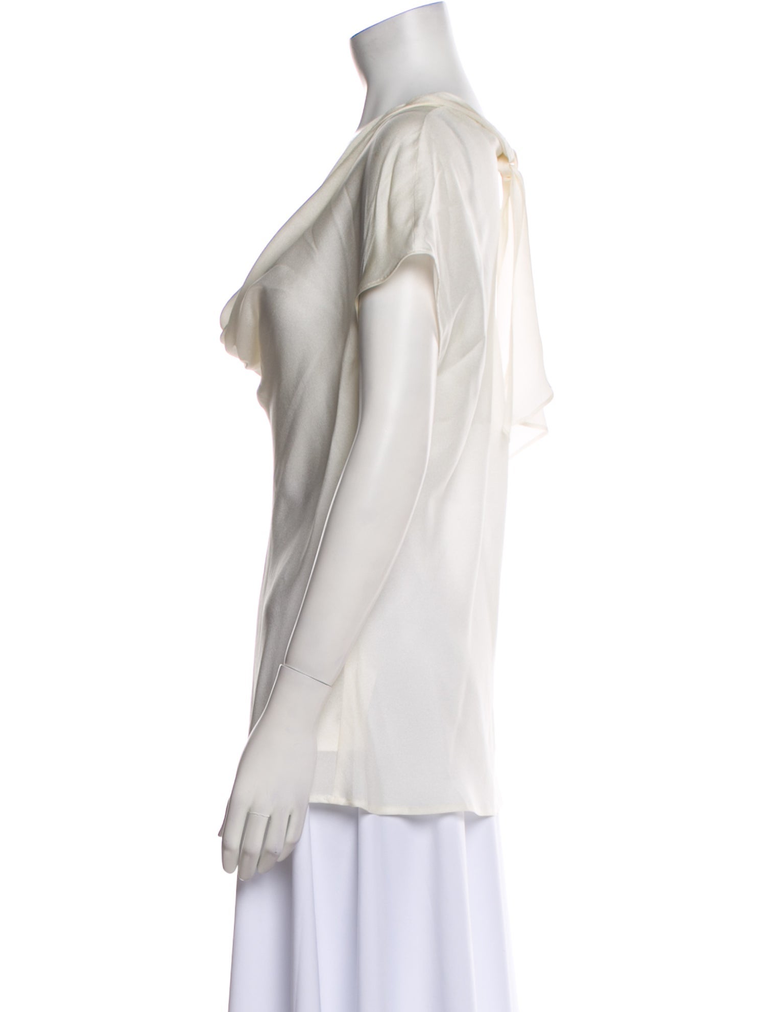 Escada Silk Cowl Neck Blouse