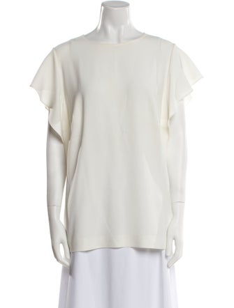 Escada Bateau Neckline Short Sleeve T-Shirt