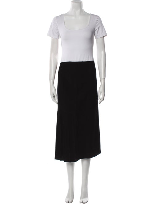 Escada Wool Pleated Accents Skirt Suit