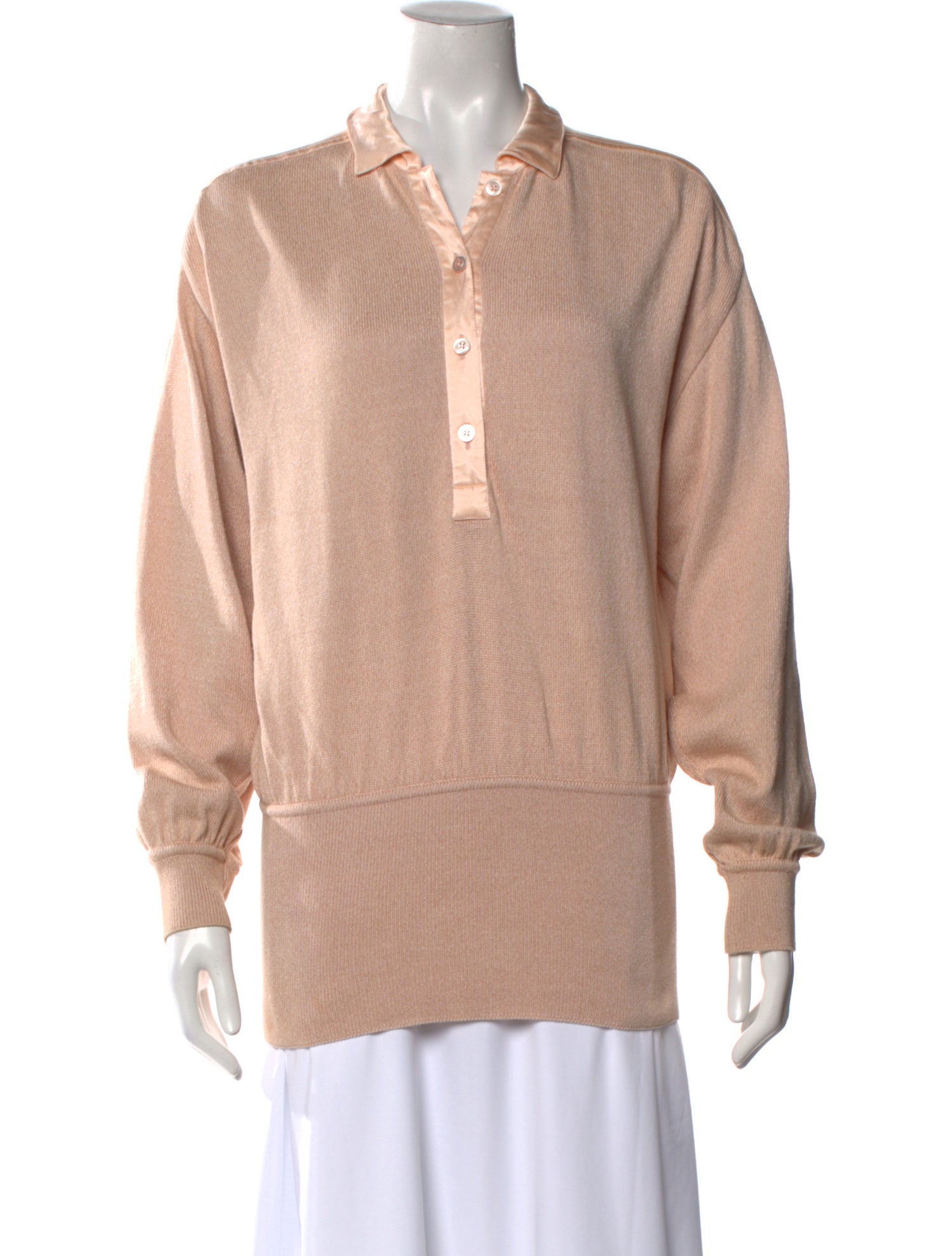 Escada Mock Neck Long Sleeve Sweatshirt
