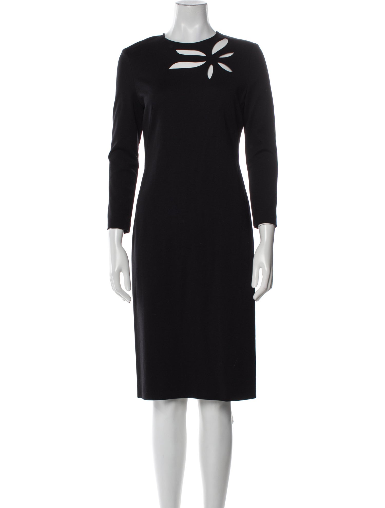 Escada Crew Neck Midi Length Dress