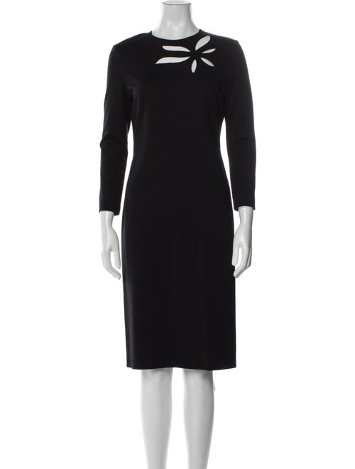 Escada Crew Neck Midi Length Dress