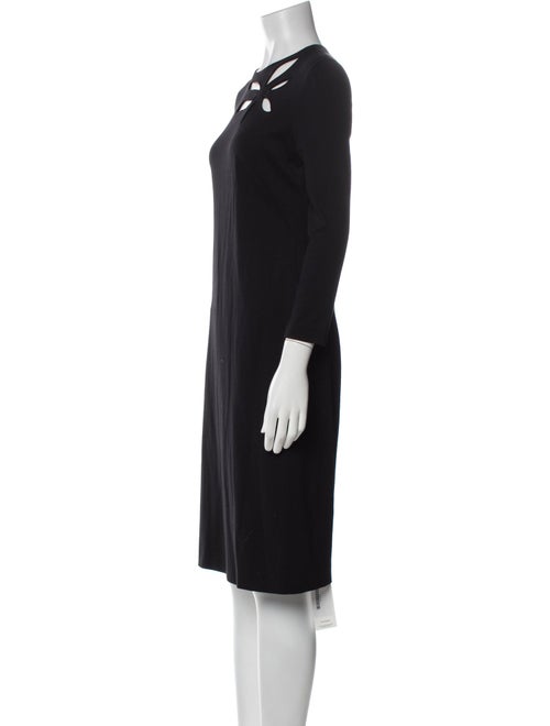 Escada Crew Neck Midi Length Dress
