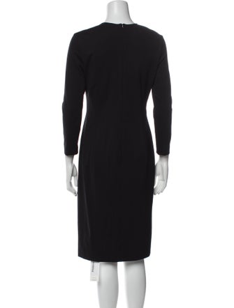 Escada Crew Neck Midi Length Dress