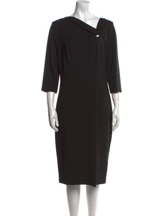 Escada One-Shoulder Midi Length Dress