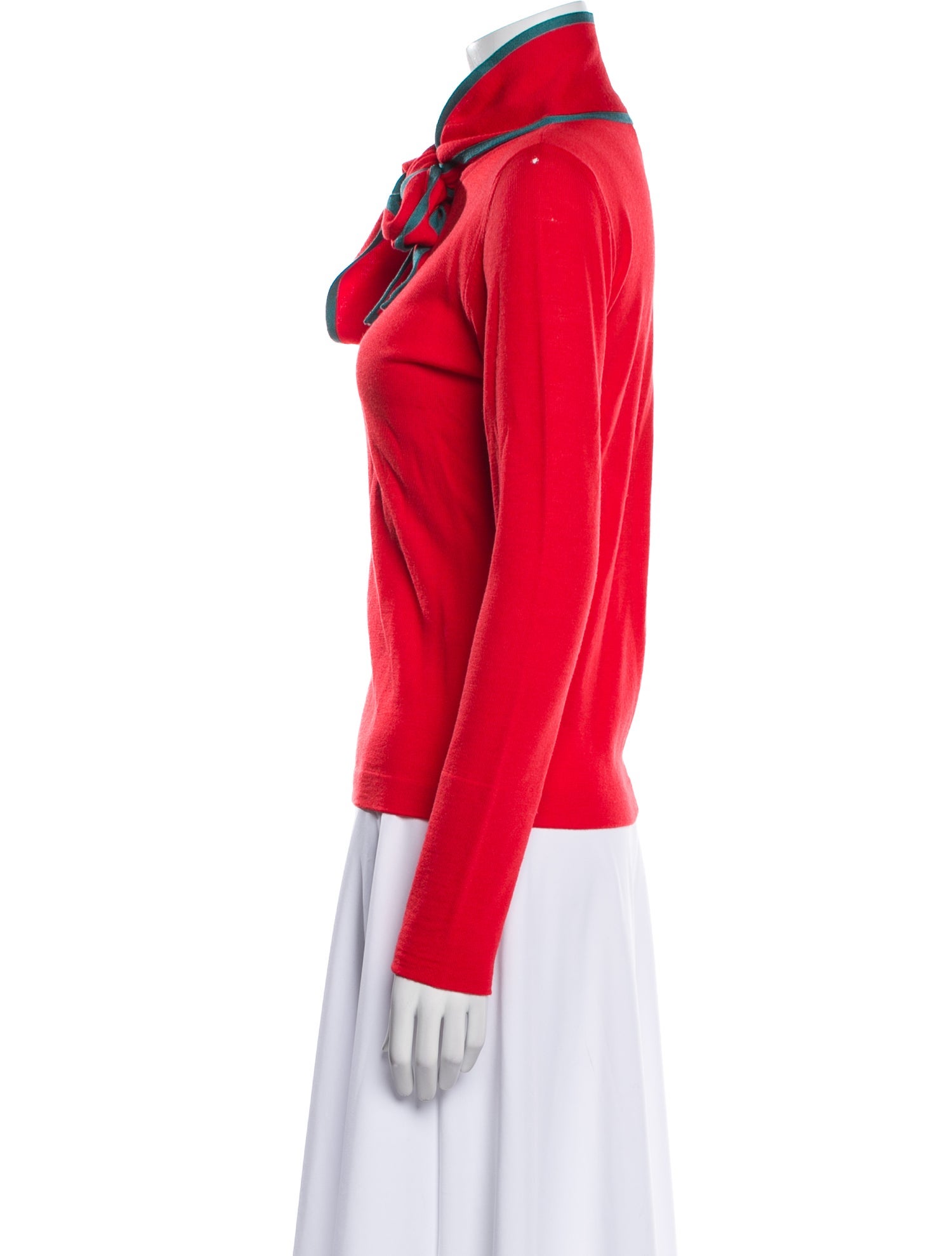 Escada Virgin Wool Tie Neck Sweater w/ Tags