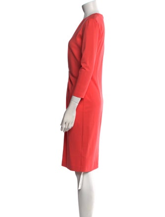 Escada V-Neck Knee-Length Dress