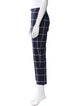 Escada Plaid Print Straight Leg Pants