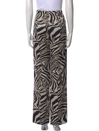 Escada Animal Print Straight Leg Pants