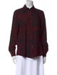 Escada Silk Printed Button-Up Top
