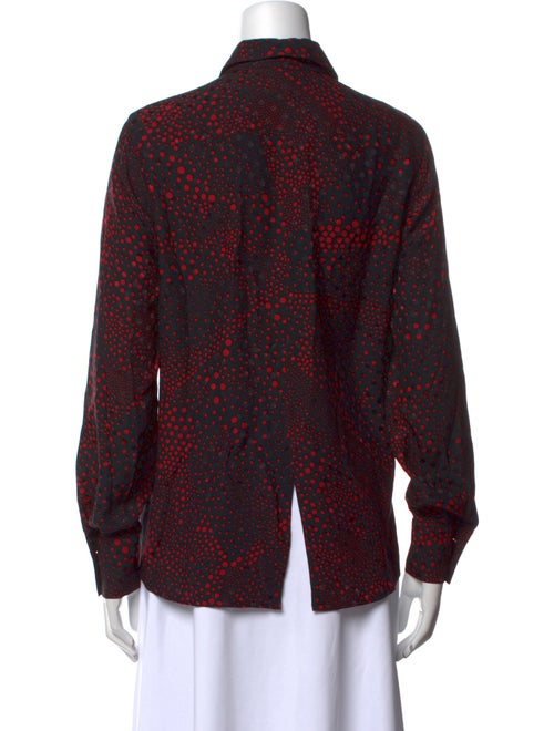 Escada Silk Printed Button-Up Top