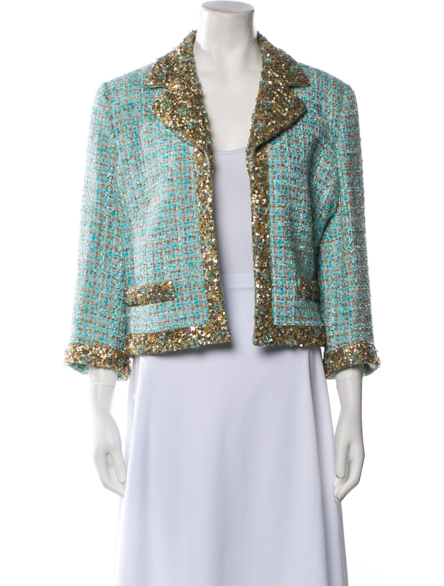 Escada Tweed Pattern Evening Jacket