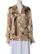 Escada Silk Printed Button-Up Top