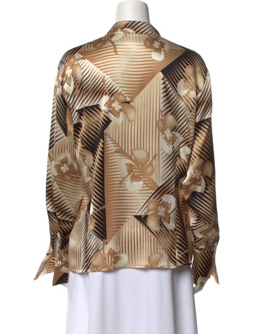 Escada Silk Printed Button-Up Top