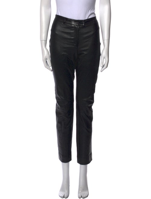 Escada Lambskin Straight Leg Pants