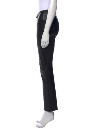 Escada Lambskin Straight Leg Pants