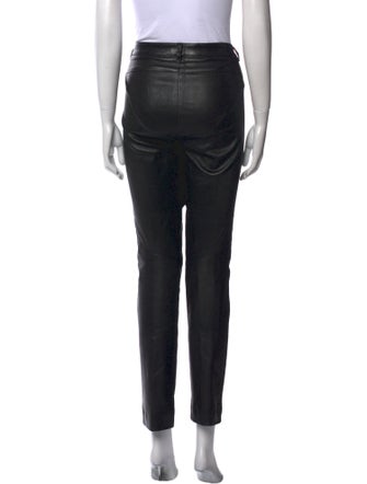 Escada Lambskin Straight Leg Pants