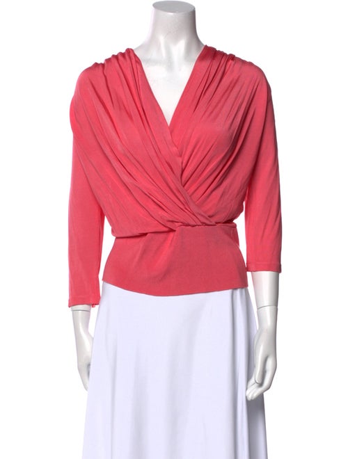 Escada Cowl Neck Three-Quarter Sleeve Blouse