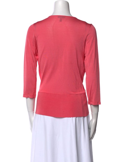 Escada Cowl Neck Three-Quarter Sleeve Blouse