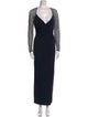 Escada V-Neck Long Dress