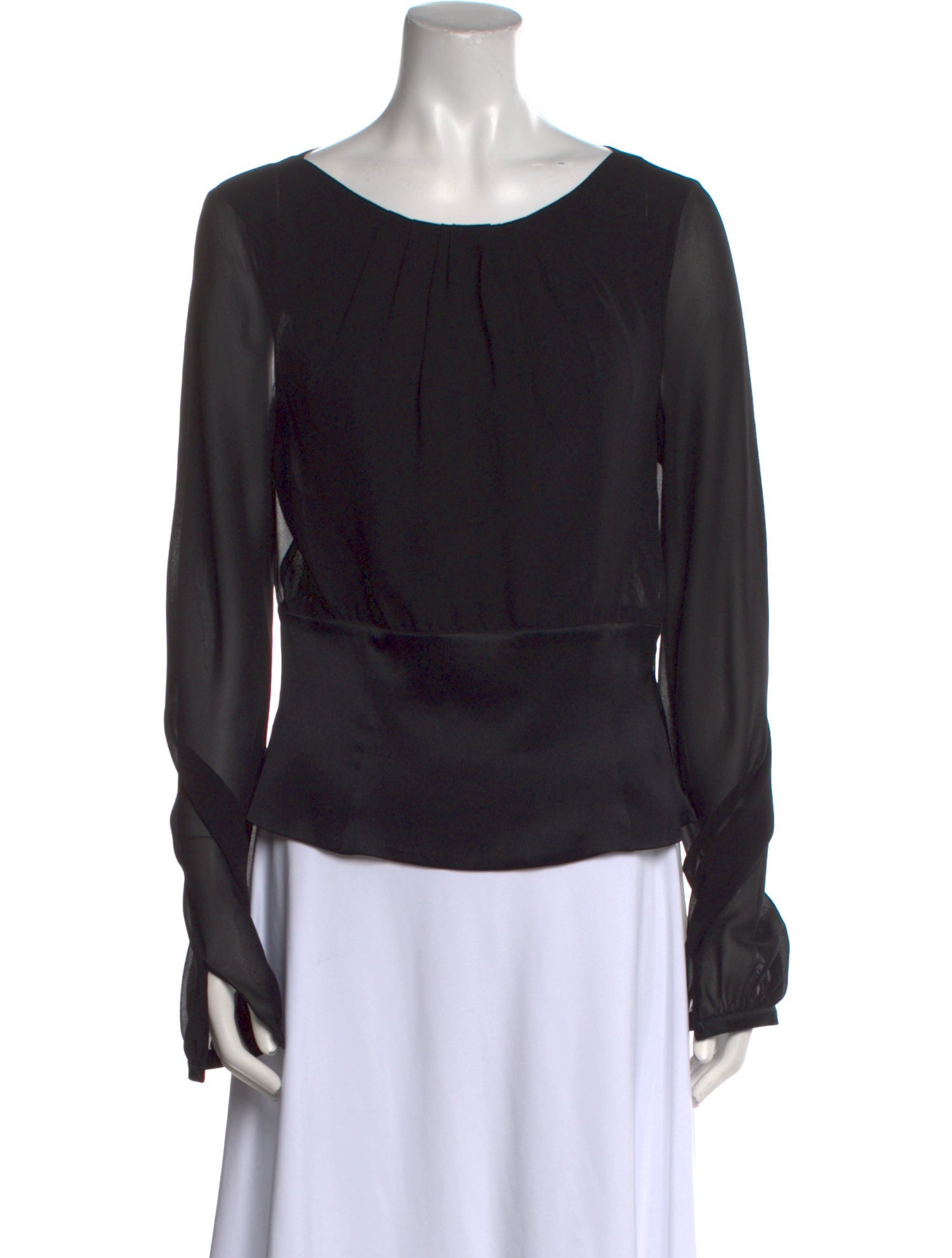 Escada Silk Scoop Neck Blouse