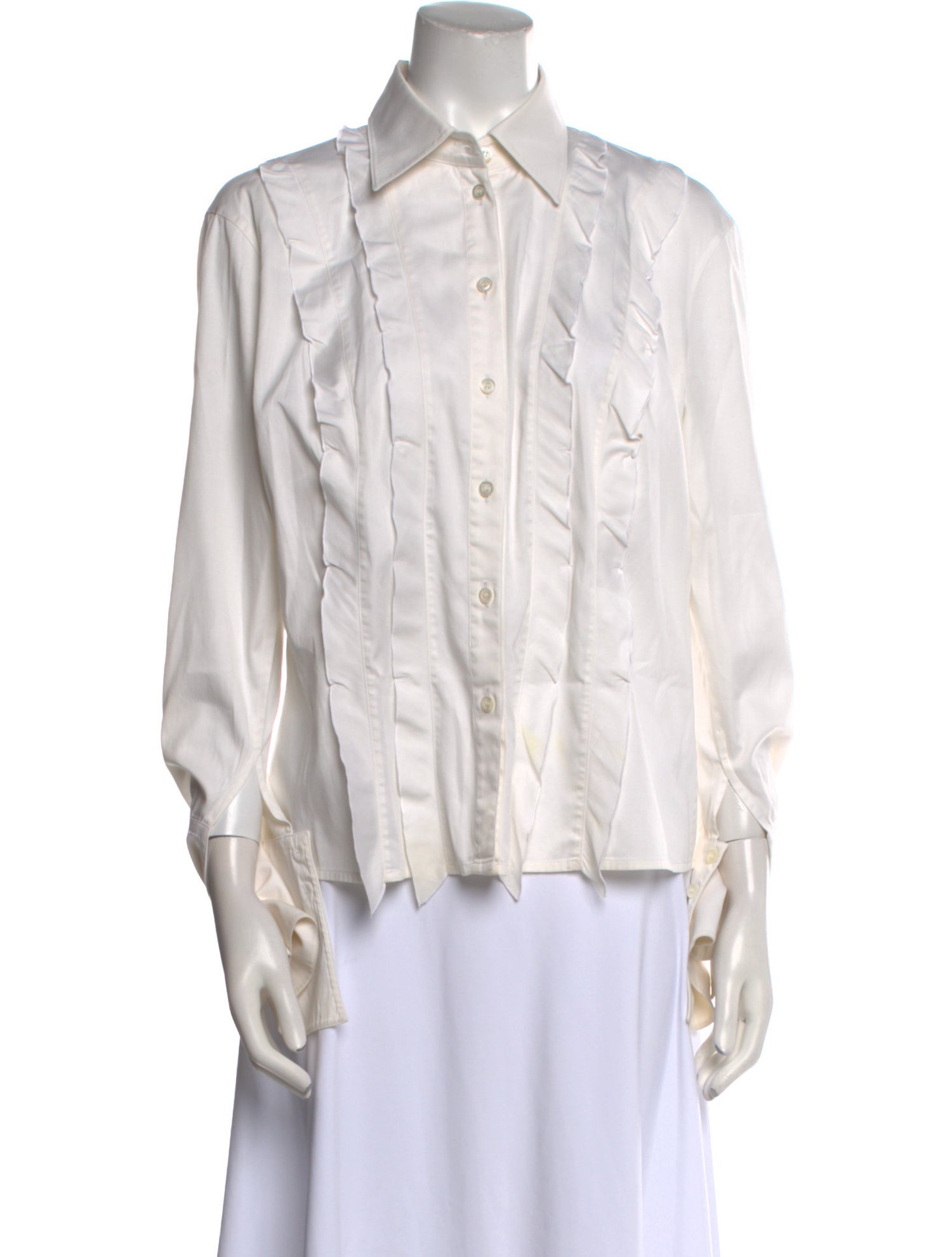 Escada Three-Quarter Sleeve Button-Up Top