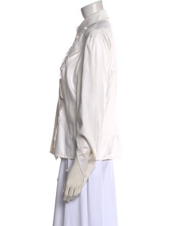 Escada Three-Quarter Sleeve Button-Up Top