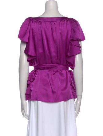 Escada Silk Scoop Neck Blouse