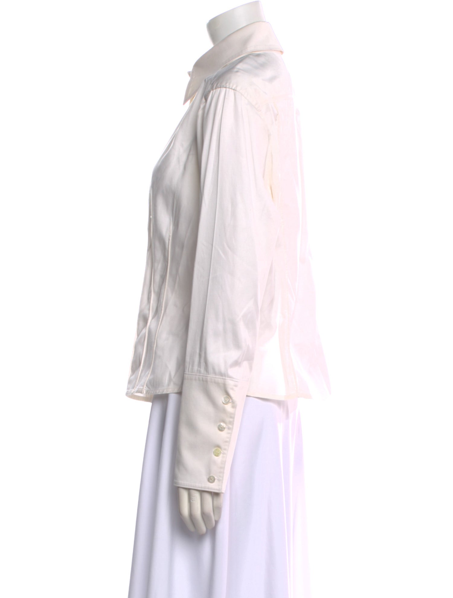 Escada Long Sleeve Button-Up Top