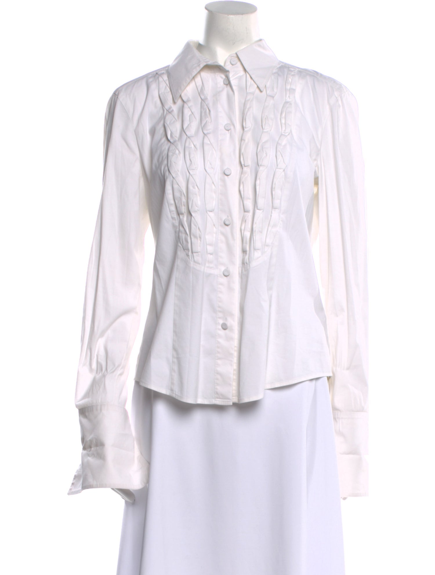 Escada Long Sleeve Button-Up Top
