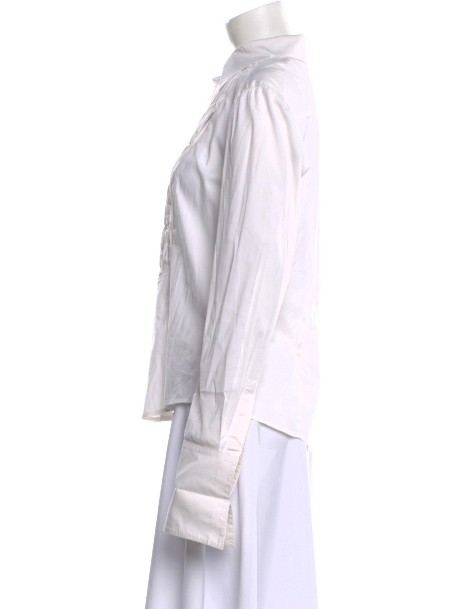 Escada Long Sleeve Button-Up Top